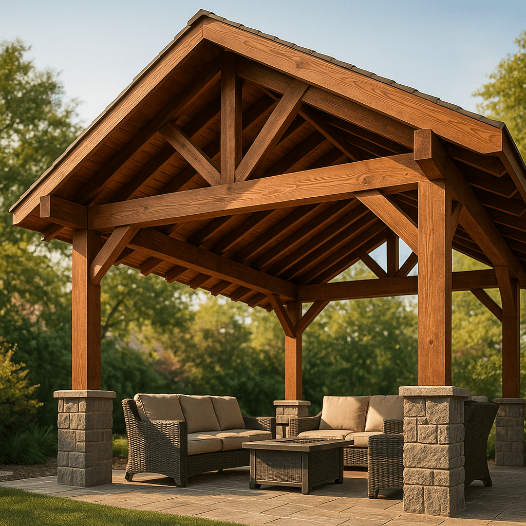 Custom Cedar Patio Covers Denton TX 1
