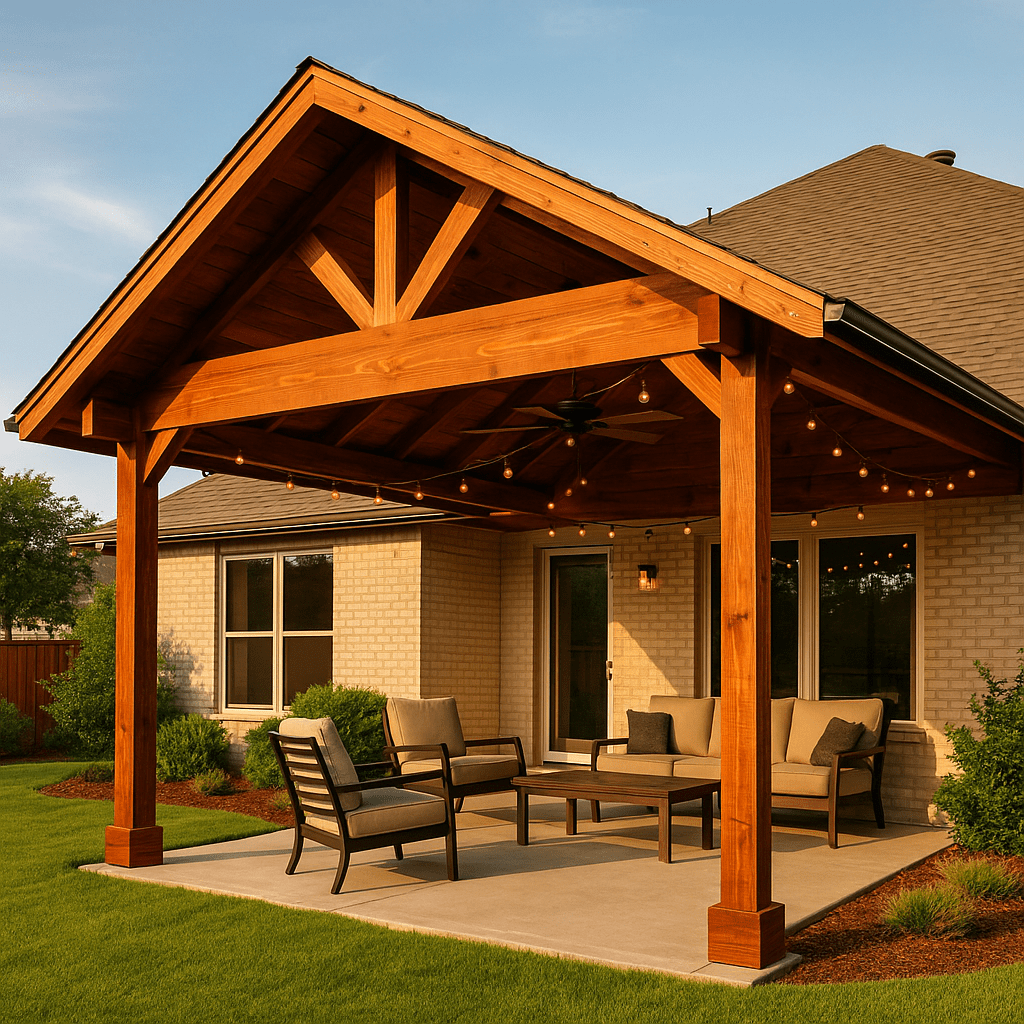 Patio Covers Denton TX Custom Cedar Patio Covers
