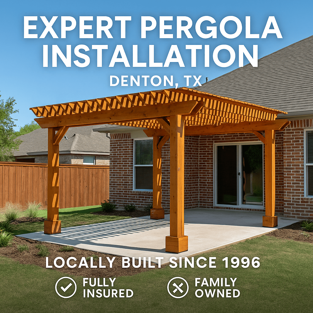 Expert Pergola Installation Denton TX