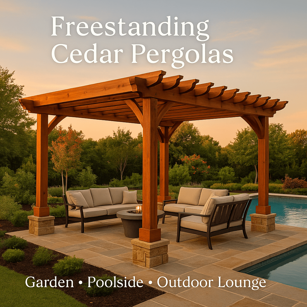 Freestanding Cedar Pergolas