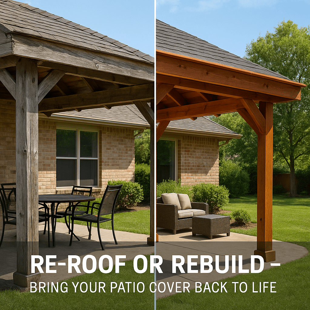 Re-roof or Rebuild Existing Wood Covers