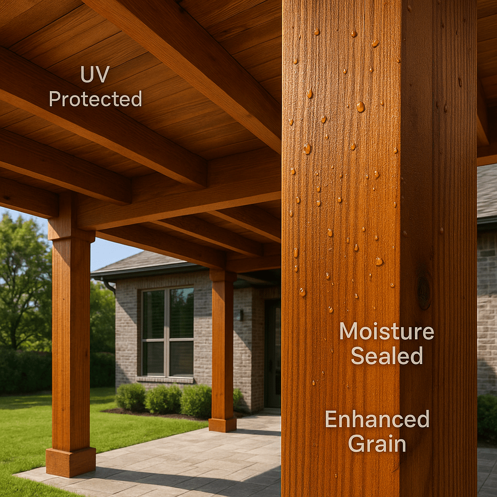 Stained & Sealed Wood Structures
