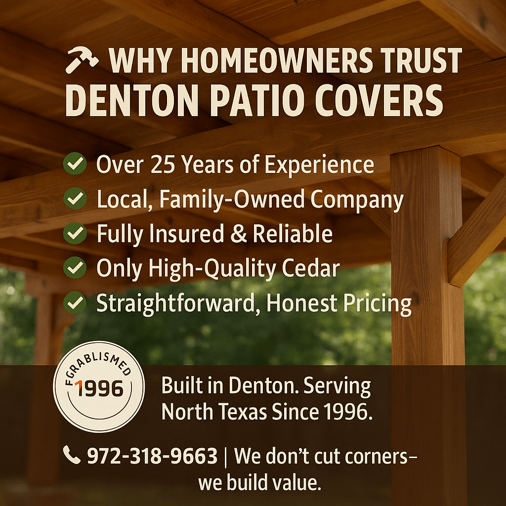 Why Homeowners Trust Denton Patio Covers
